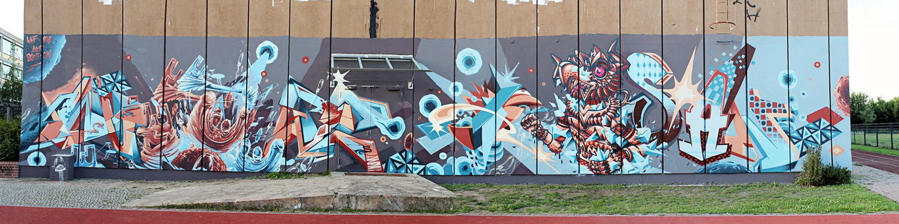 Graffiti Wall in berlin - Photo by Stan_Nats - wute, hrvb, axer (2012)