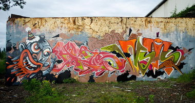Graffiti Wall - Photo by Stan_Nats - cuke, hocus77, stan (2014)