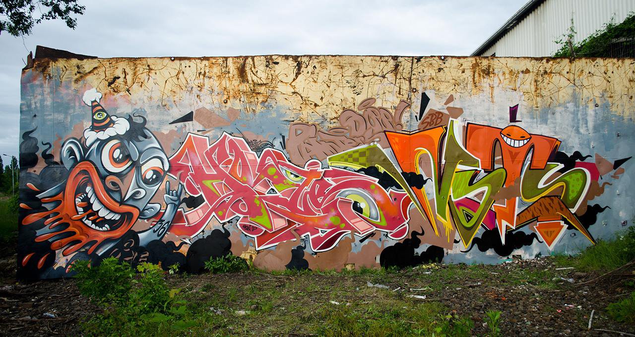 Graffiti Wall - Photo by Stan_Nats - cuke, hocus77, stan (2014)