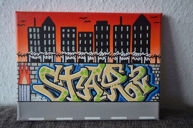 Graffiti Wall - Photo by Startwo - Leinwand (2019)