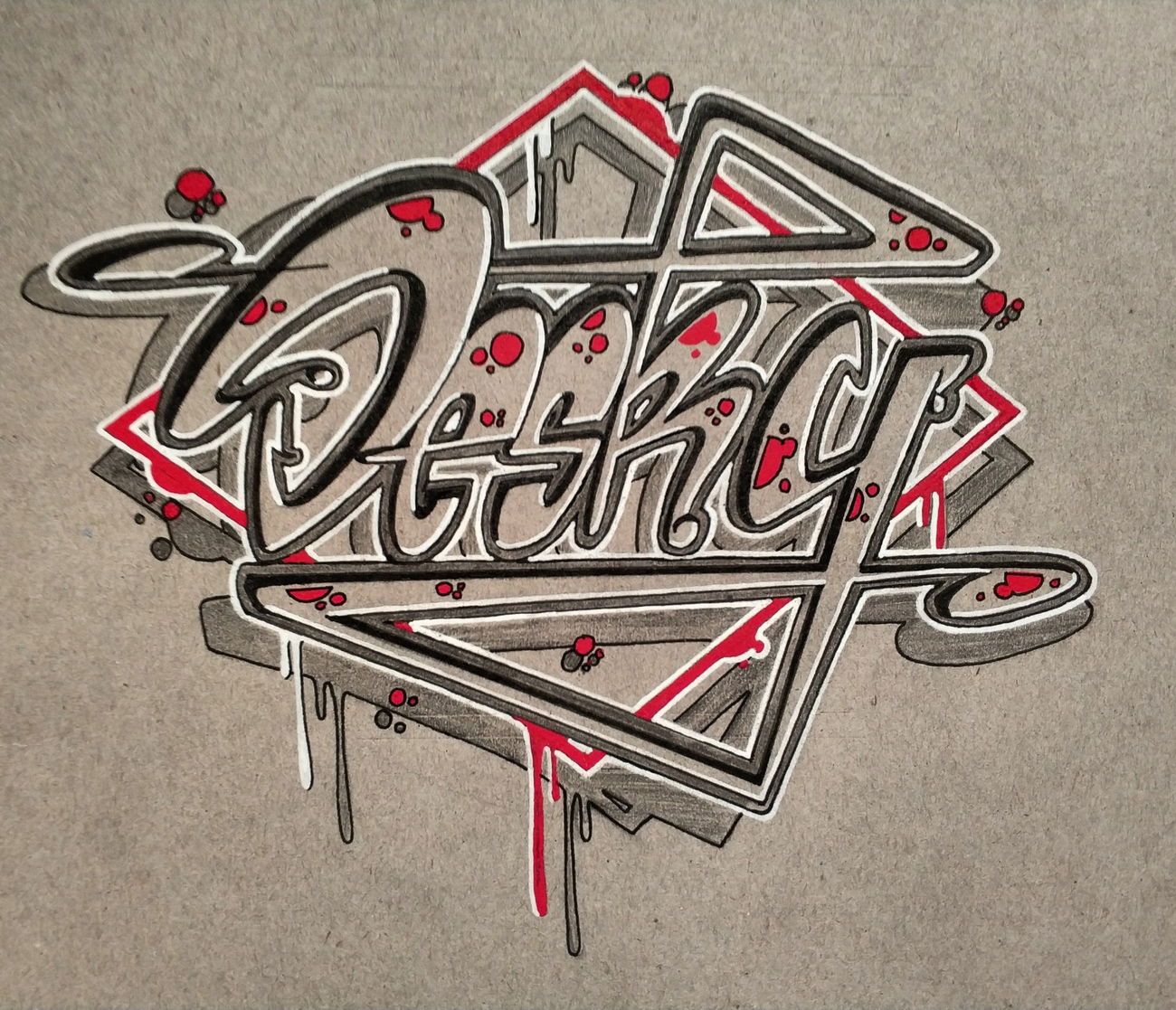 Graffiti Sketch - Photo by SteakOne - desky, steakone, munich (2018)