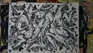 Graffiti Wall - Photo by SteakOne - style, steak, blackandwhite (2016)