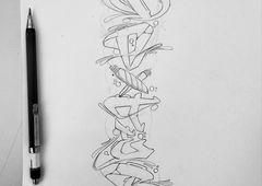 Graffiti Sketch - Photo by SteakOne - steak, steakone, munich (2020)