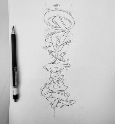 Graffiti Sketch - Photo by SteakOne - steak, steakone, munich (2020)