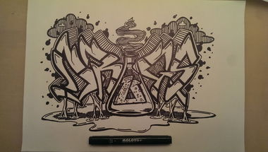 Graffiti Sketch - Photo by SteakOne (2016)