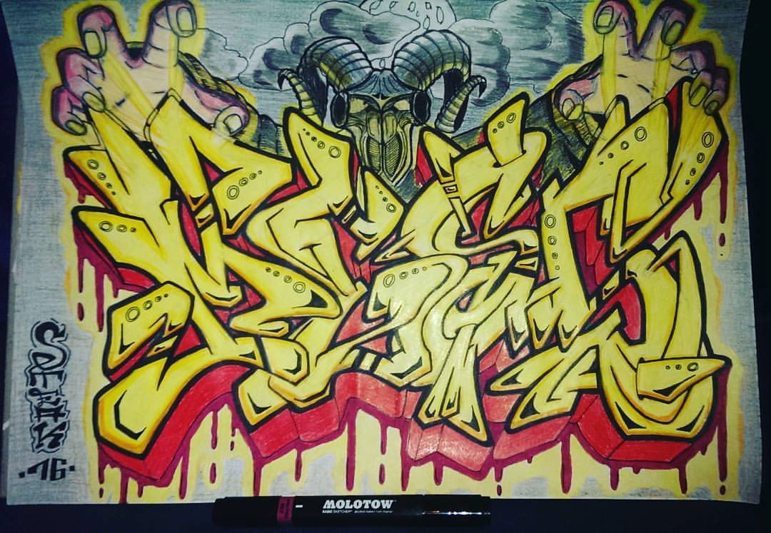 Graffiti Sketch - Photo by SteakOne - münchen, munich, mess (2016)