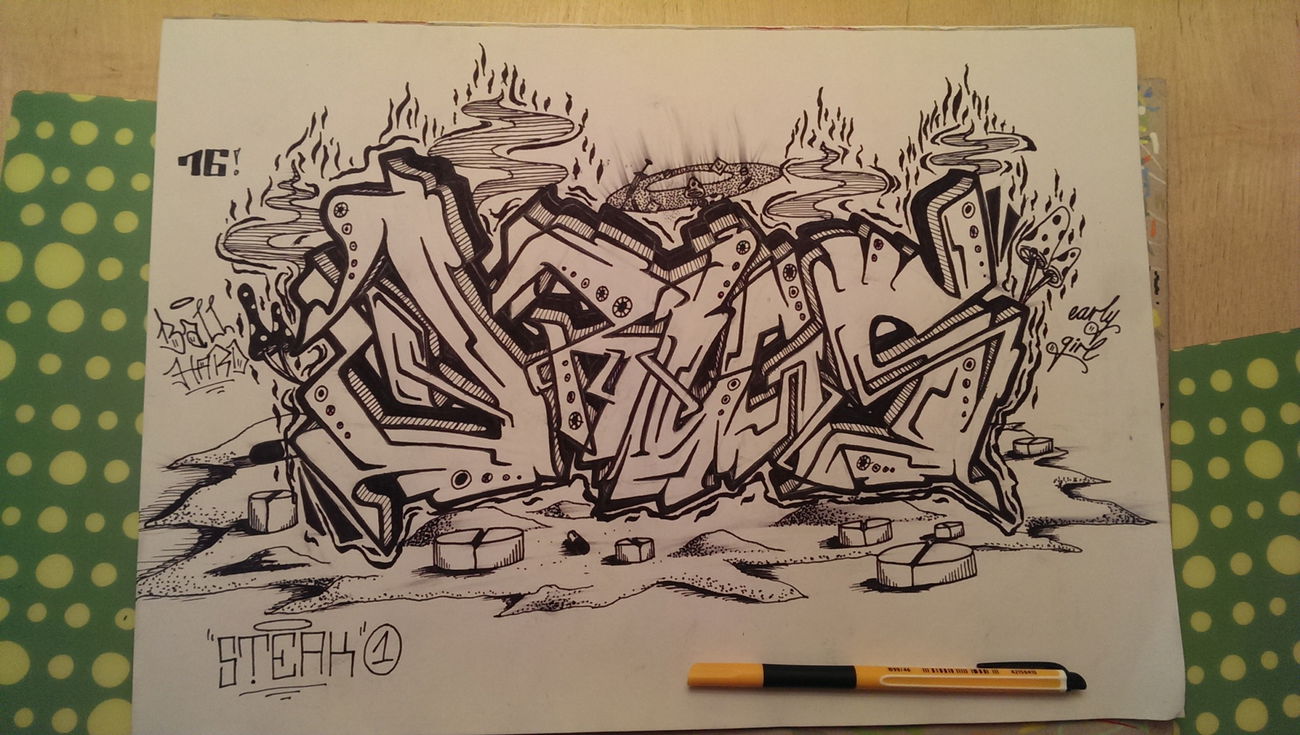 Graffiti Sketch - Photo by SteakOne (2016)