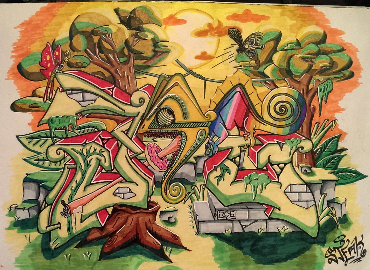 Graffiti Sketch - Photo by SteakOne - steakone, munich, münchen (2016)