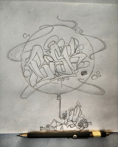 Graffiti Sketch - Photo by SteakOne (2019)