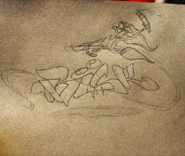 Graffiti Sketch - Photo by SteakOne (2019)