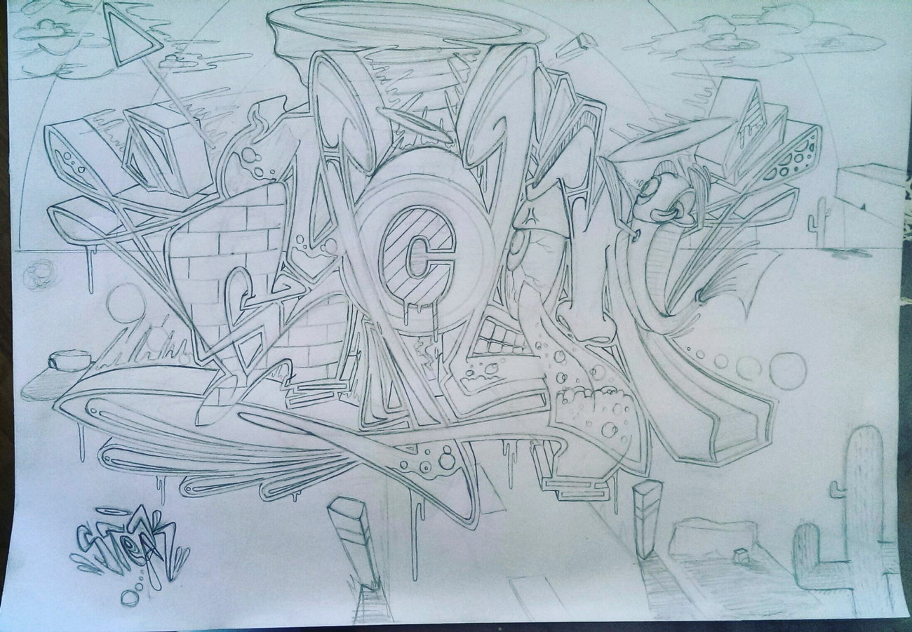 Graffiti Sketch - Photo by SteakOne - cyclone, munich, steakone (2017)