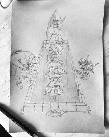 Graffiti Sketch - Photo by SteakOne - steak, steakone, munich (2020)