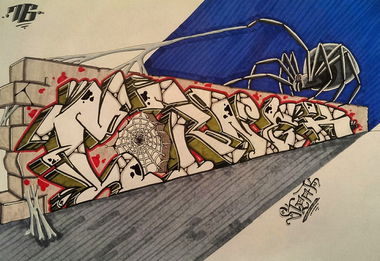 Graffiti Sketch - Photo by SteakOne - steakone, munich, münchen (2017)