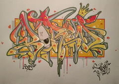 Graffiti Sketch - Photo by SteakOne - bored, steakone, munich (2017)