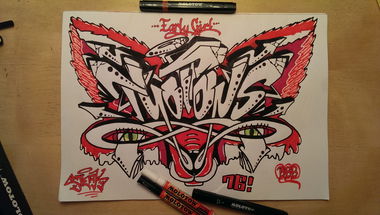 Graffiti Sketch - Photo by SteakOne - steak, munich (2016)