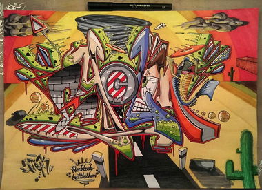 Graffiti Sketch - Photo by SteakOne - munich, steakone (2017)