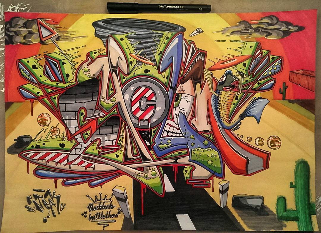 Graffiti Sketch - Photo by SteakOne - munich, steakone (2017)