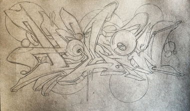 Graffiti Sketch - Photo by SteakOne (2019)