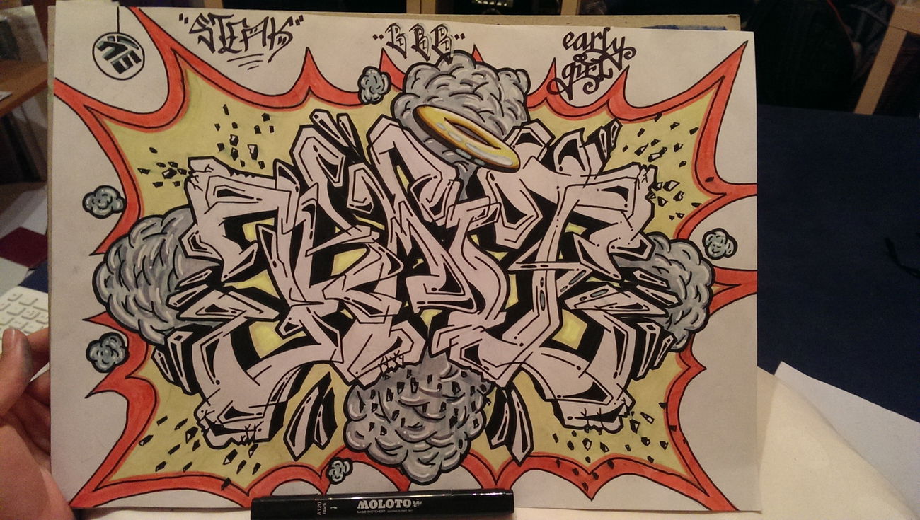 Graffiti Sketch - Photo by SteakOne - münchen, munich, steak (2016)