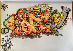 Graffiti Sketch - Photo by SteakOne - steakone, munich, dfs (2018)