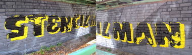 Graffiti Bombing in Lviv - Photo by Stencilman