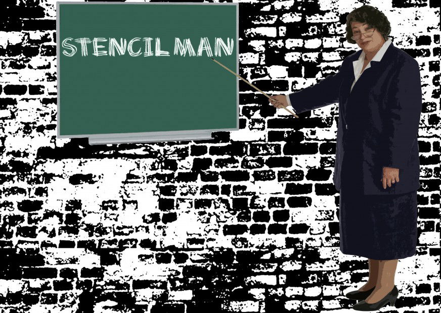 Graffiti Sketch in Lviv - Photo by Stencilman (2011)