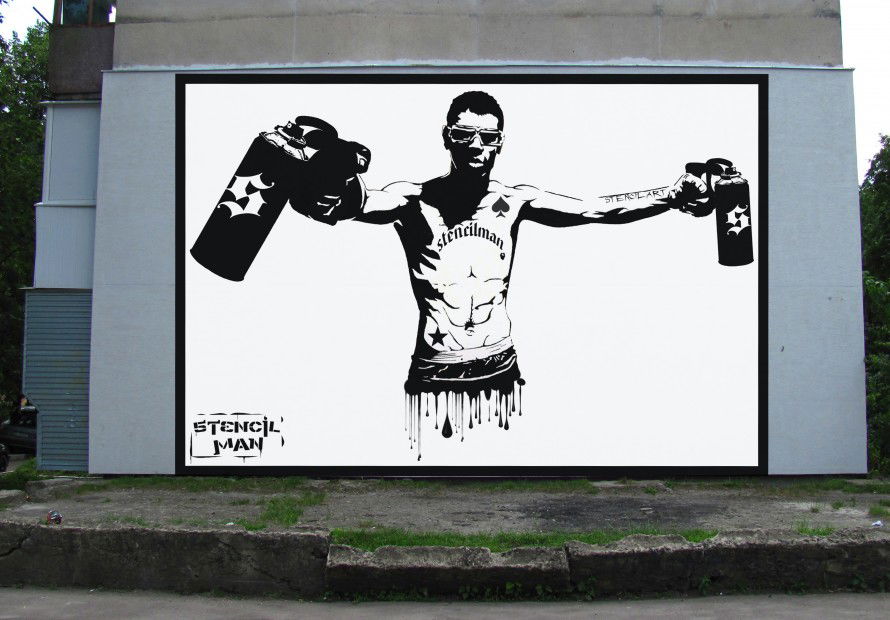 Graffiti Wall in Lviv - Photo by Stencilman (2013)