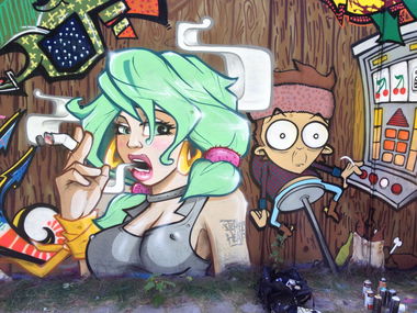 Graffiti Wall - Photo by StereoHeat - Tussycats, StereoHeat, ACDC (2013)