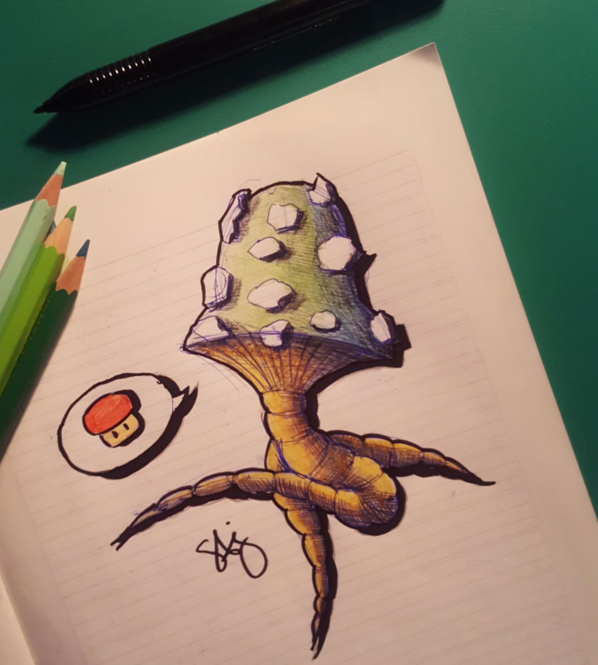 Graffiti Sketch - Photo by StitchesZone - mushroom, stj (2018)