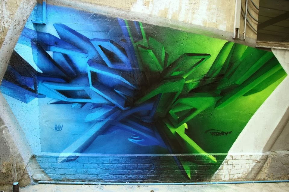 Graffiti Wall - Photo by StoneOne - graffiti, vienna, 3d.