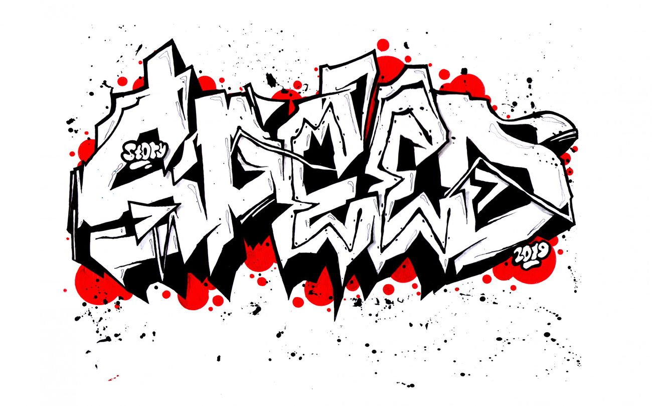 Graffiti Wall in YOSHKAR-OLA - Photo by Store - Store, Sketch, Graffiti (2019)