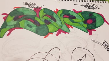 Graffiti Sketch - Photo by Strassenkoeter - sero, sketch (2017)