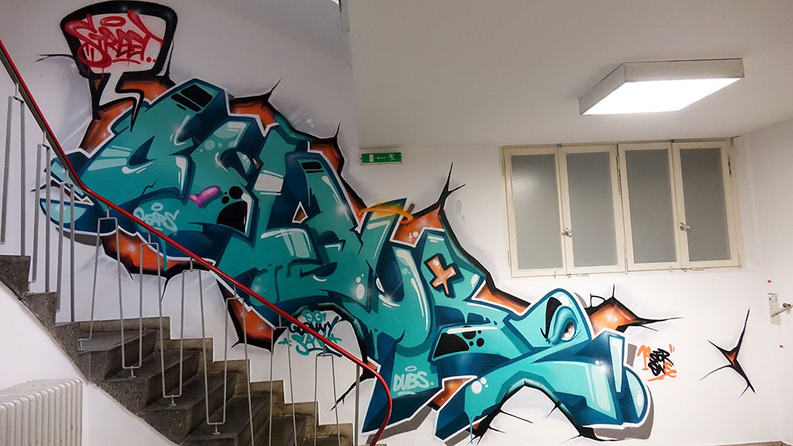 Graffiti Wall in Ossietzkystr 8 stuttgart - Photo by StreetColourz - shop, astor, bears (2018)