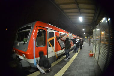 Graffiti Train in Magdeburg - Photo by Stullenandi - OHOH, ORG (2011)
