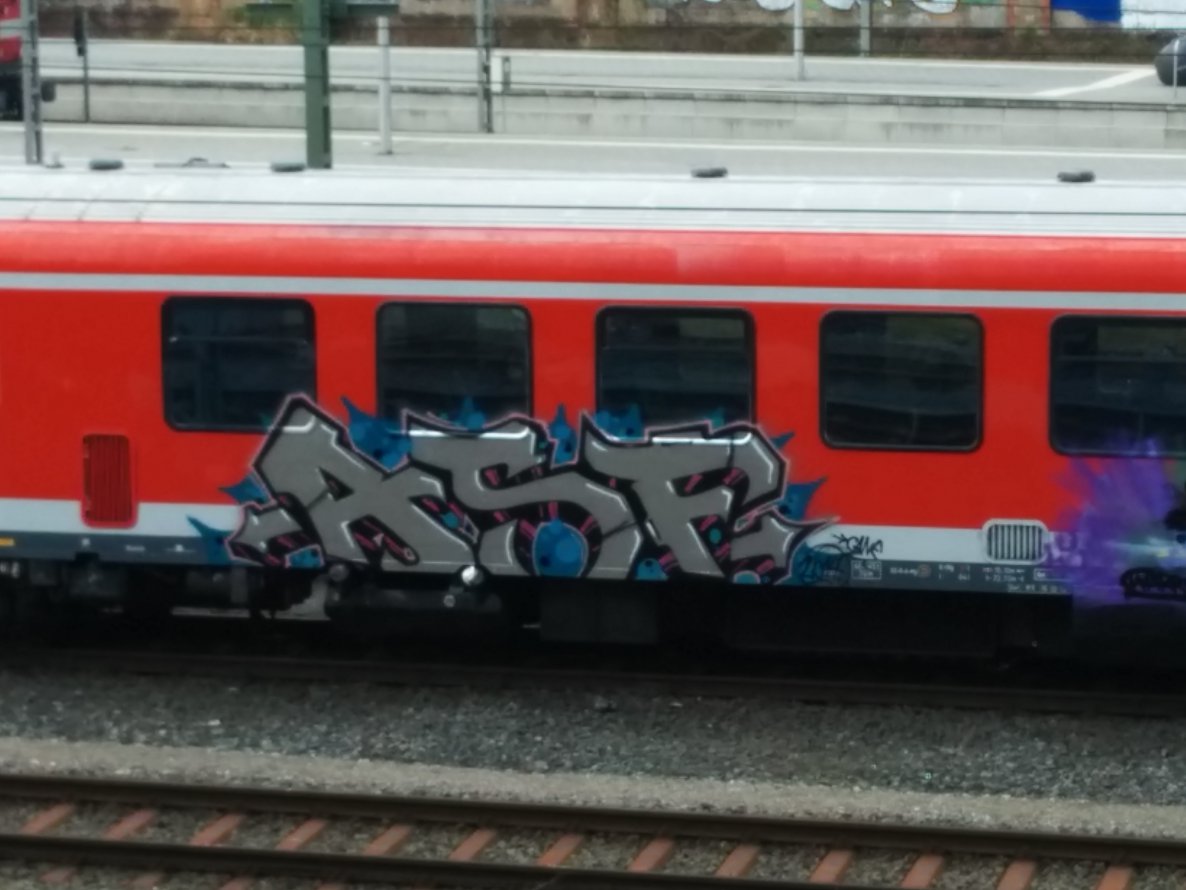 Graffiti Train in Lübeck - Photo by Suio - ASF, asf, train (2014)