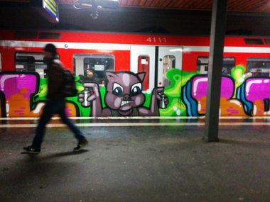 Graffiti Train in Hamburg - Photo by Suio - Hamburg, train, veddel (2014)