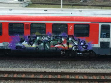 Graffiti Train in Lübeck - Photo by Suio - Lübeck, train (2014)