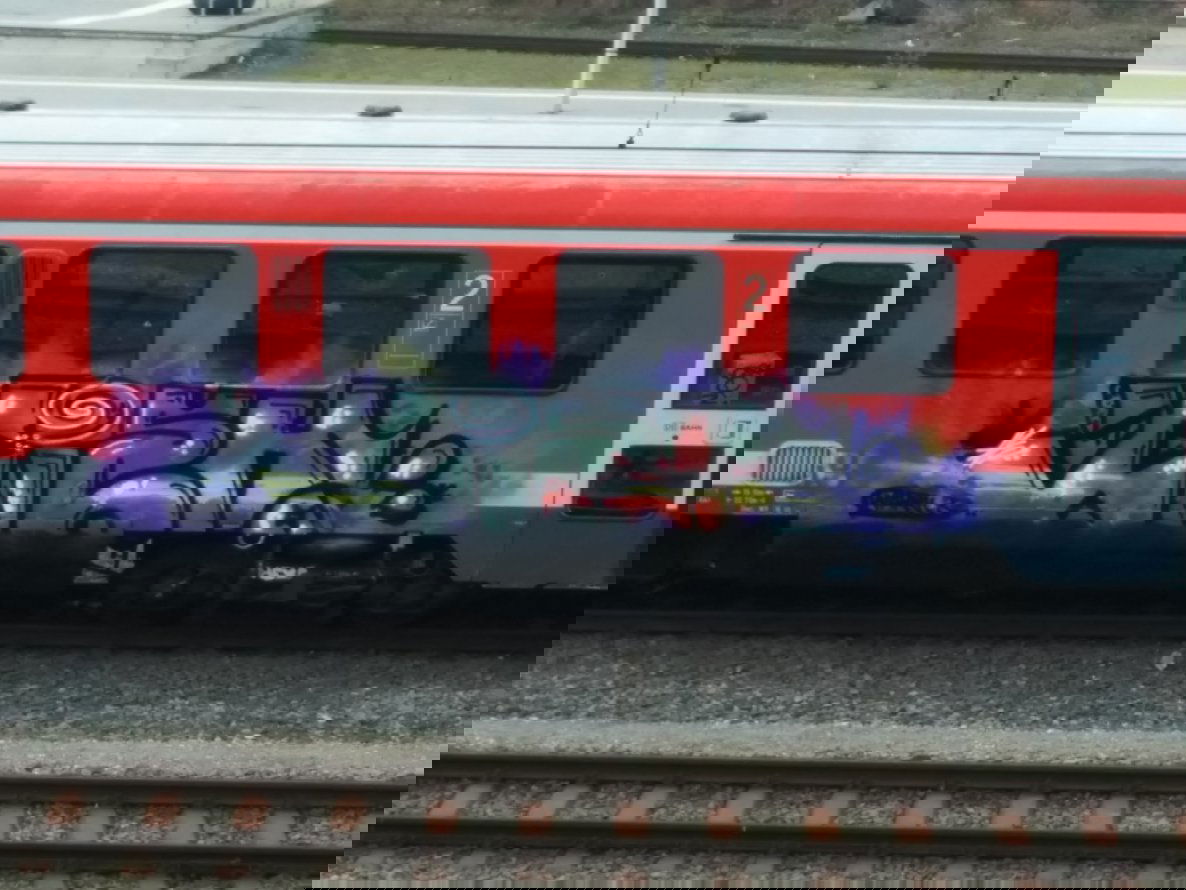 Graffiti Train in Lübeck - Photo by Suio - Lübeck, train (2014)