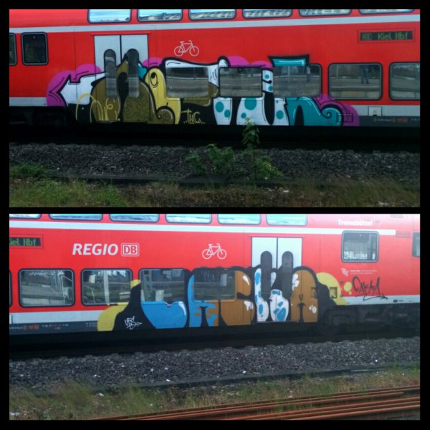 Graffiti Train - Photo by Suio - tnc, ufs, cakka (2014)
