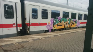 Graffiti Train in Lüneburg - Photo by Suio - Otis, Lüneburg (2014)
