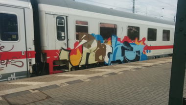 Graffiti Train in Lüneburg - Photo by Suio - Rache, Lüneburg (2014)