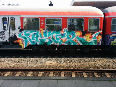Graffiti Train - Photo by Suio - Faster, Hamburg
