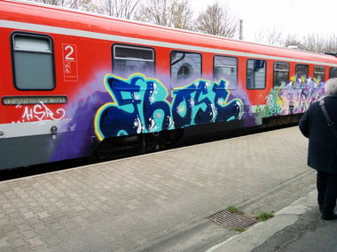 Graffiti Train - Photo by Suio - Ghost, HSR, Lüneburg (2014)