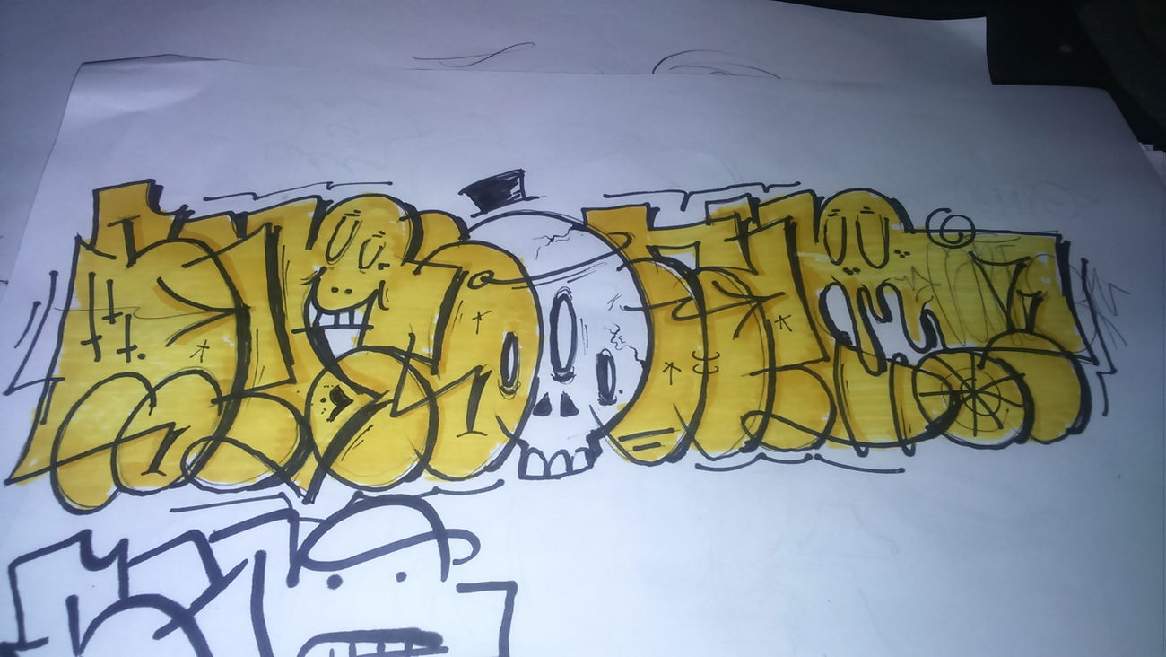 Graffiti Sketch - Photo by Sunshine - zerg, zergo, thwowup