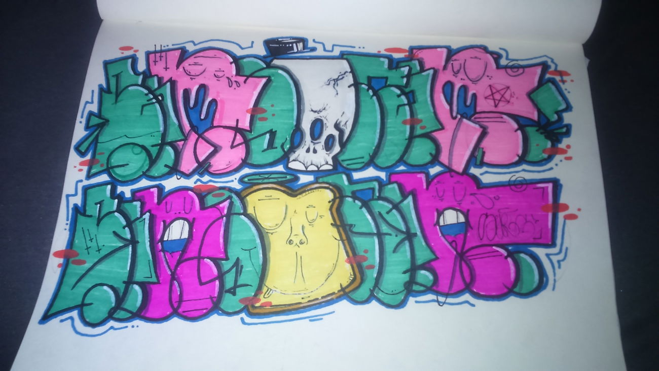 Graffiti Sketch - Photo by Sunshine - zerg, zergo, toast
