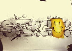 Graffiti Sketch in Essen - Photo by Sunshine - serg, black-and-white, sketch (2018)