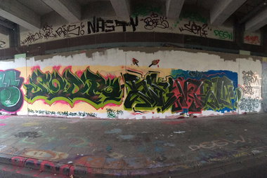 Graffiti Wall in An der donau essen nrw - Photo by Sunshine - sodr, zerg, NRW
