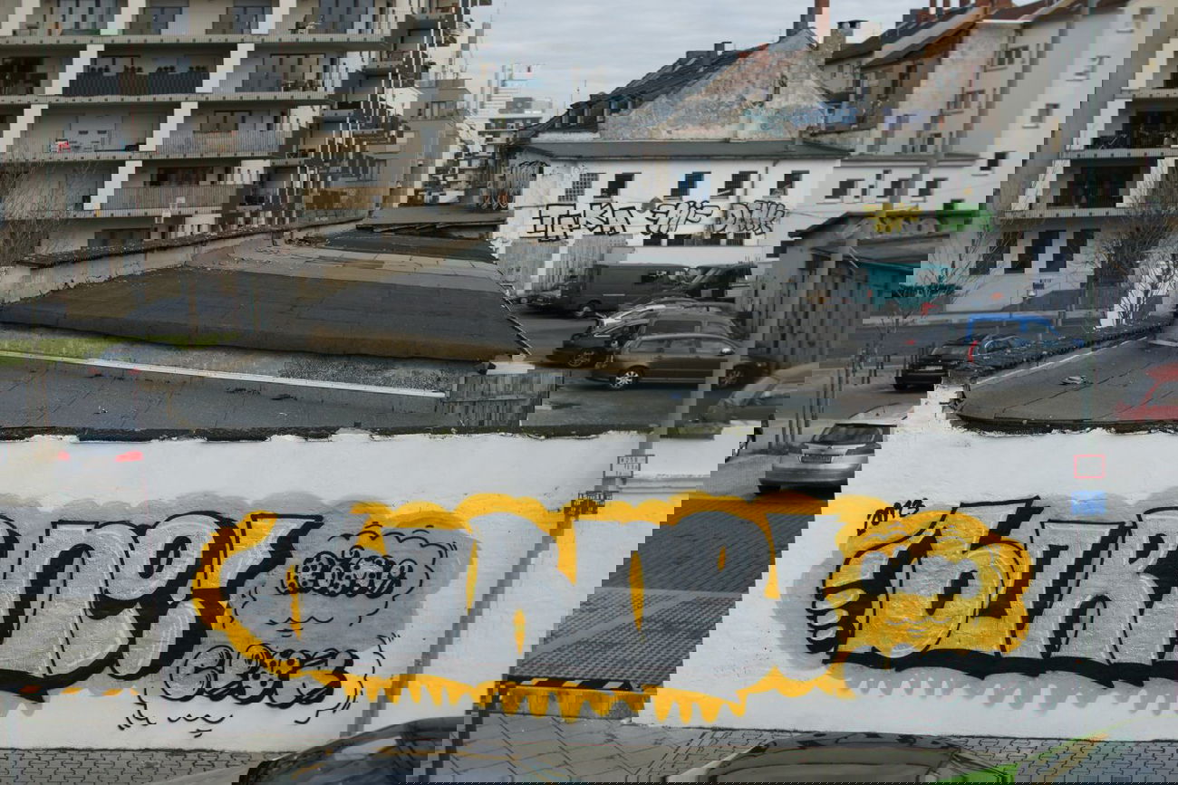 Graffiti Bombing in Frankfurt - Photo by SuperBoy1312 - borne, rime, cpuk (2013)
