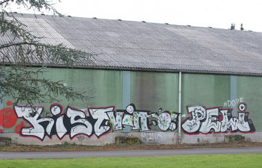 Graffiti Bombing in Frankfurt - Photo by SuperBoy1312 - rist, vino, peli