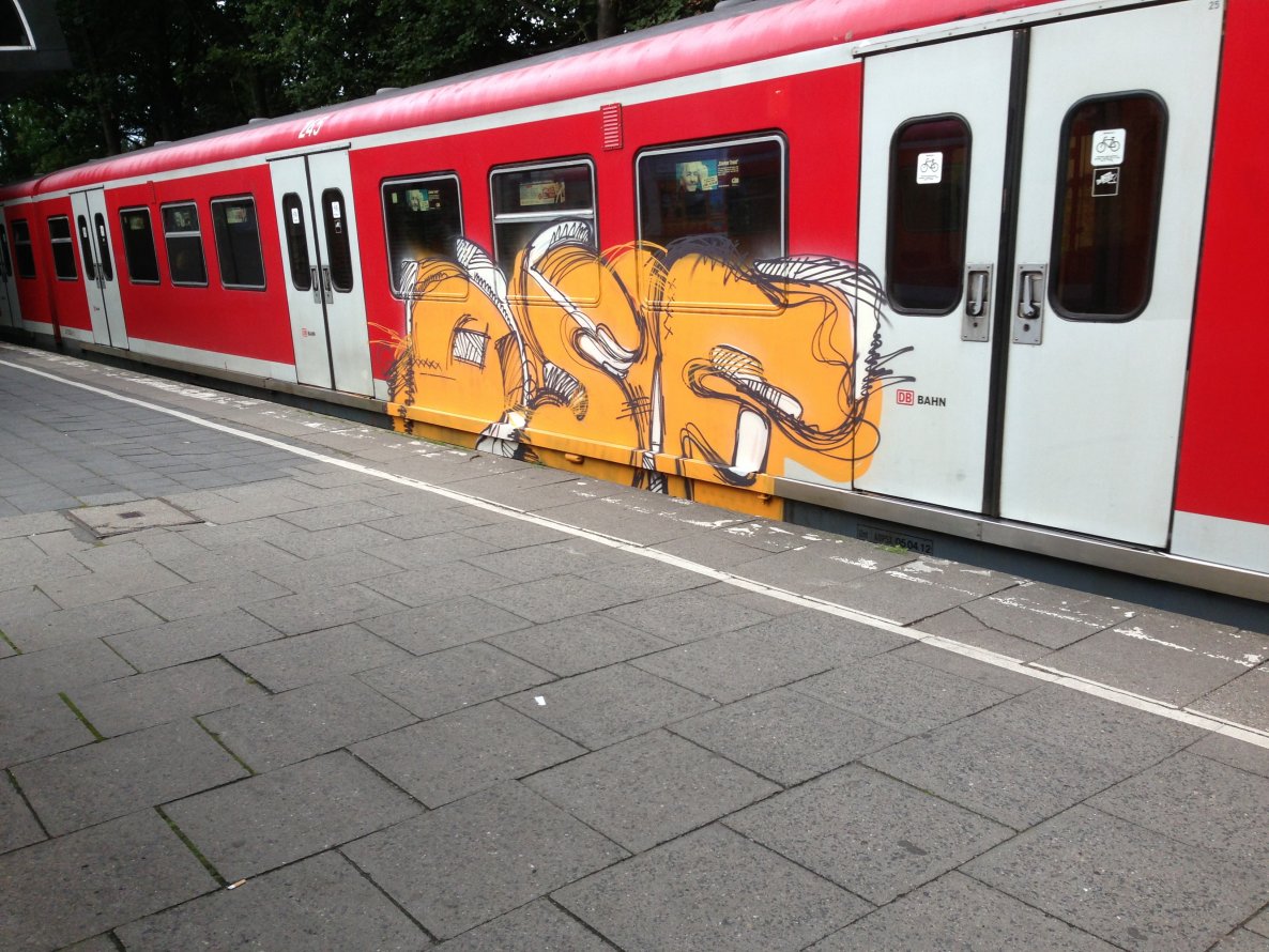 Graffiti Train - Photo by SuppenSoldat - Dsf, Hamburg (2013)